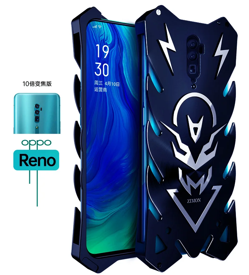 Роскошный Новый сверхпрочный металлический алюминиевый чехол для OPPO Reno 10x