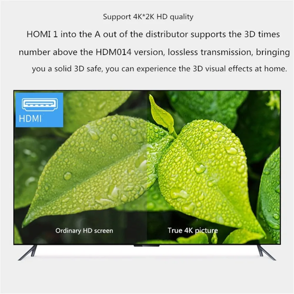 HDMI сплиттер 1 в 4 out one four line 4k HD монитор видео 3D ТВ компьютер дисплей Сплит экран для