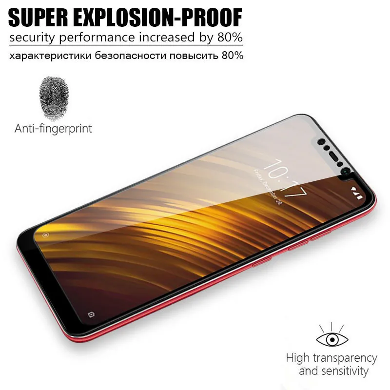 Закаленное стекло для Xiaomi Pocophone F1 Защитное экрана mi 8 se Mi A2 Lite 6 X защитное |