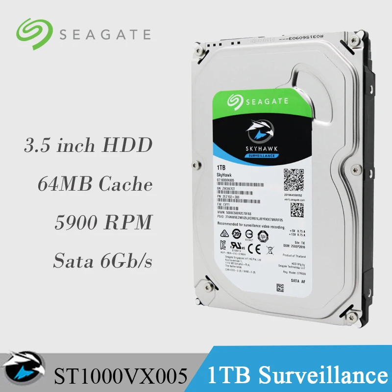 Внутренний жесткий диск Seagate для систем видеонаблюдения 1 ТБ 3 5 &quotHDD 5900 об/мин SATA 6