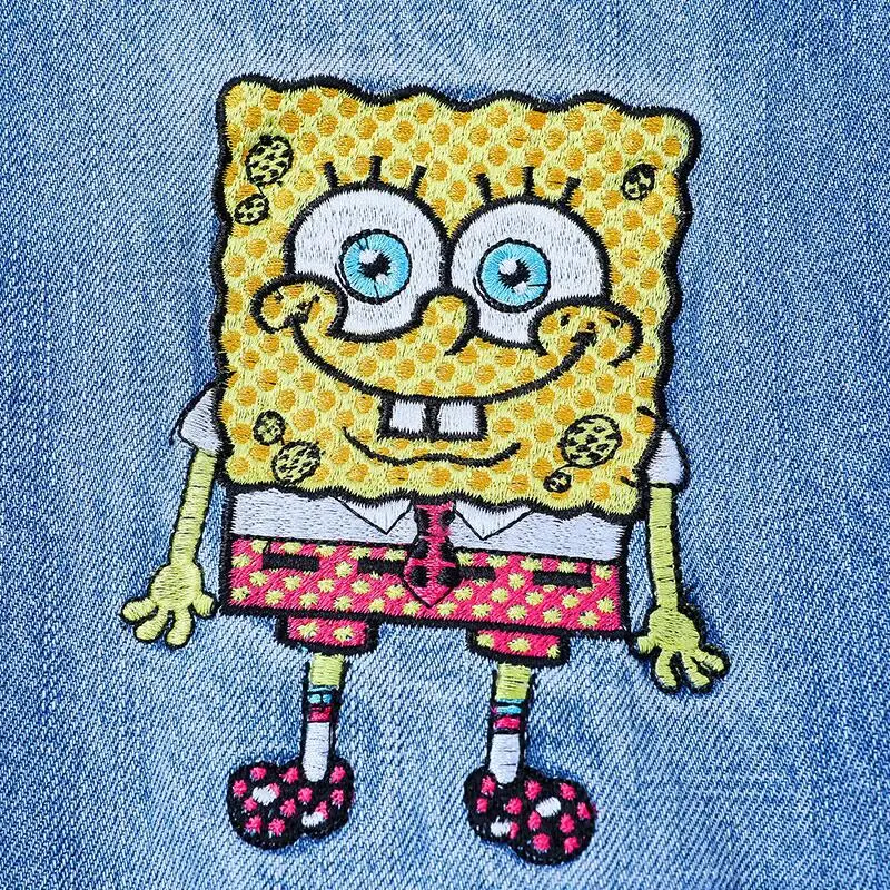 2019 сезон весна-лето рваные джинсы вышивка патч дизайн для женщин джинсовые штаны