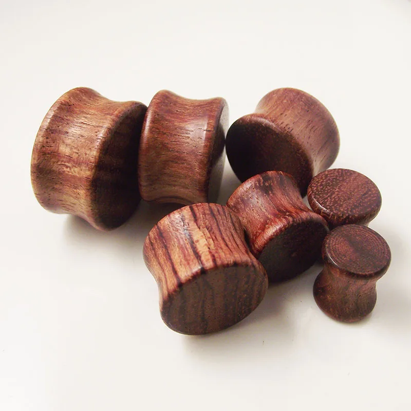 2 шт анти-аллергические деревянные кости уха вилка пирсинг для тела расширитель