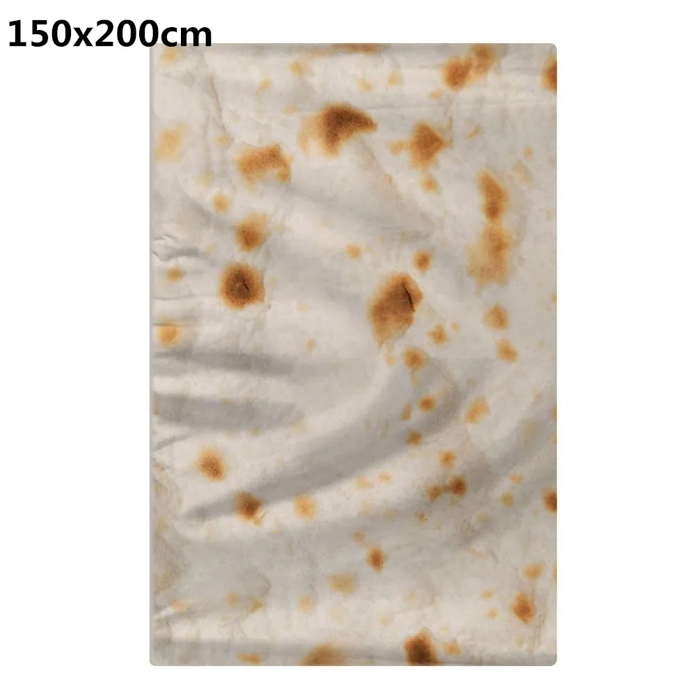 150x200cm Fanaijia мексиканское одеяло для приготовления пищи, буррито, одеяло, новинка, одеяло, идеально круглое Флисовое одеяло для дивана, тортилья - Цвет: 150x200cm