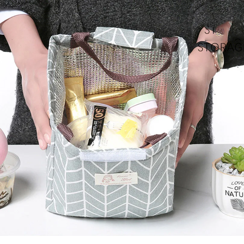 Термосумка для ланча переносной холодильник черного цвета изолированный тоут