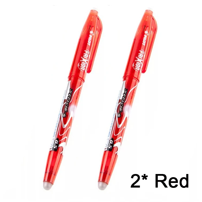 2 Red Pilot FriXion шарик стирается гелевые ручки Elfinbook ручка тонкой точки черные/синие/красные чернила для Rocketbook - Цвет: 2 Red