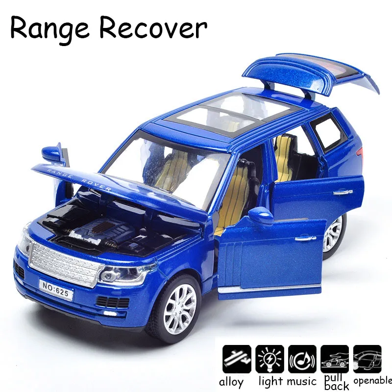 

1:32 Land Off-Road Rover metal car model 7 Seats Vehicle Sound And Light Alloy Pull Back Toy Car Toys for Children Model Car