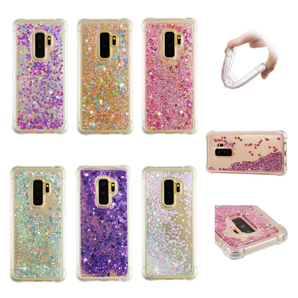 Glitter Stars Phone Case for Samsung Galaxy S9 Plus S9+ G965 G965F SM-G965F SM-G965F/DS Quicksand Soft Back Cover 9s 9 s 9Plus |