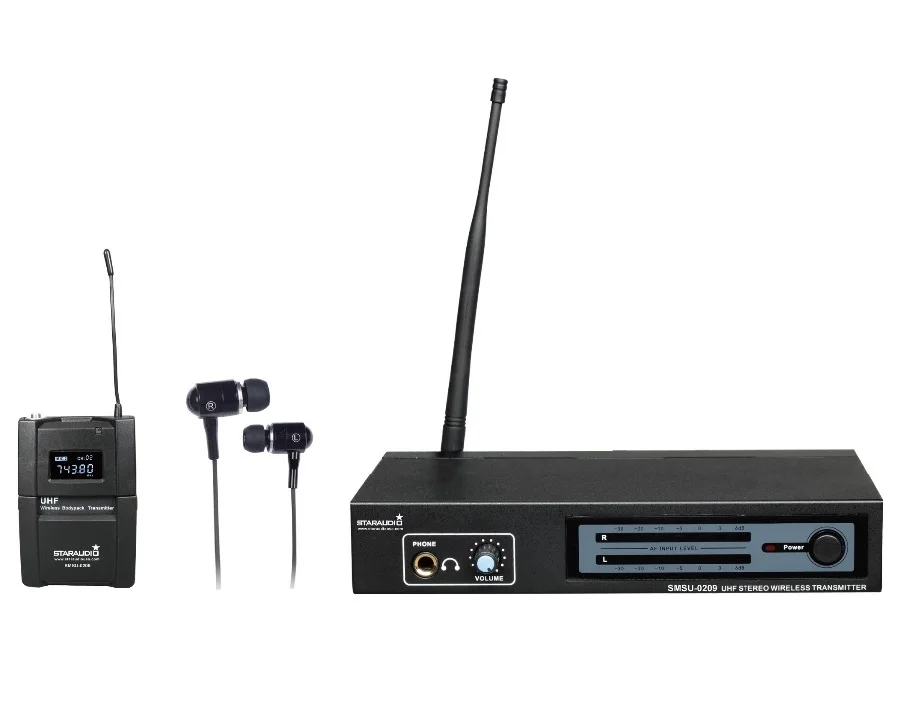 Беспроводной UHF телефон микрофон 1CH Универсальный поясной In Ear Pro шоу на сцене