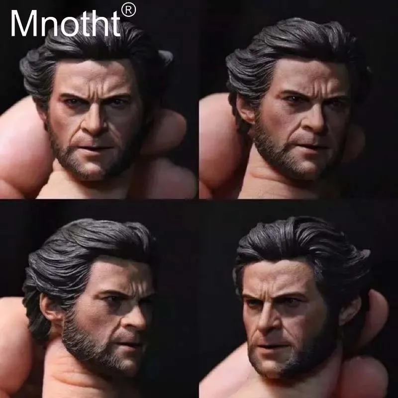 

Mnotht Wolverine Head Carving Model 1:6 Young Version Rogan Wolf Uncle Head Sculpt Toys For 12in Action Figures m3