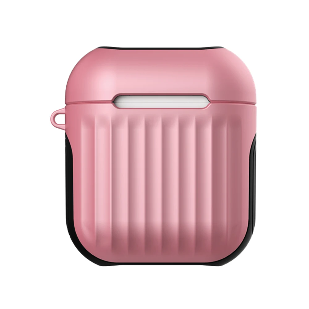 Pink 2 в 1 чехол для наушников Airpods, защитный чехол для наушников Airpods, Модный чехол для наушников Apple Airpods, 2, 1 проводная зарядная коробка - Цвет: Pink