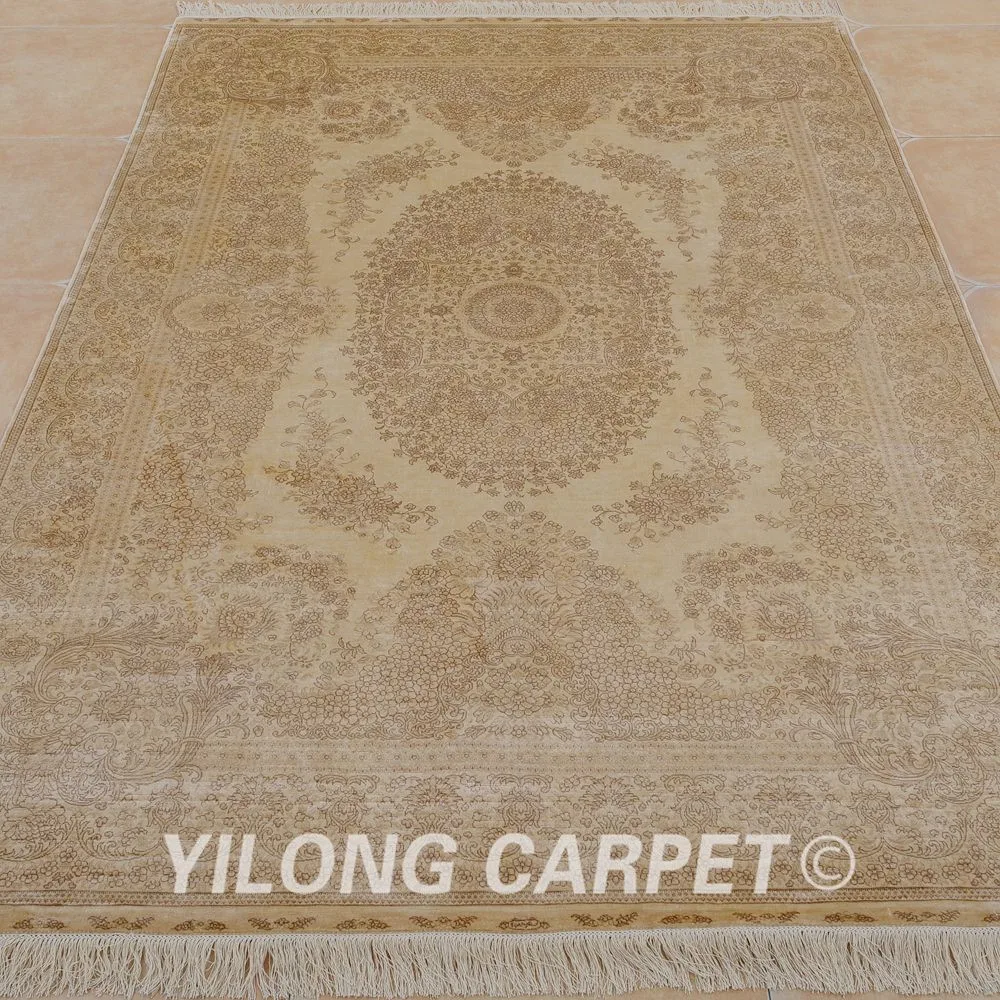 Yilong 6 'x 9' ручной вязки традиционный Vantage ковер бежевый работы турецкие ковры