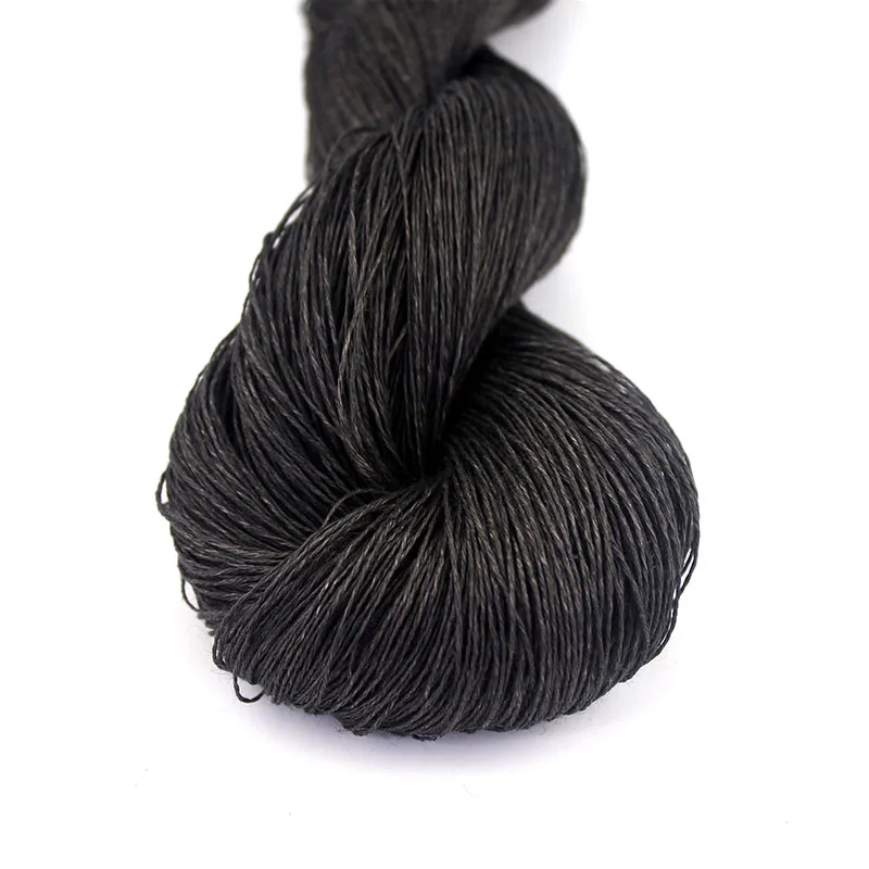 05 Black 1*50 г Хэнк лен натуральная пряжа ручная пряжа цветная пряжа - Цвет: 05 Black