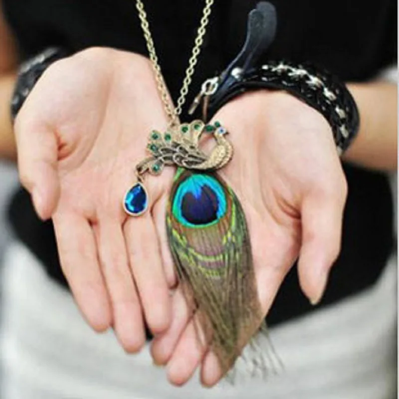 Новый дизайн этнический ошейник колье перо Очаровательное ожерелье для женщин