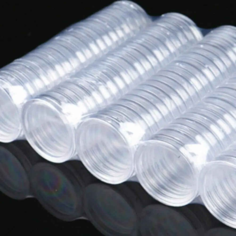 10Pcs/lot 18/27/30/32/35/40/50mm Clear Coin Holder Capsules Cases Round Storage Ring Plastic Boxes Coin Capsules