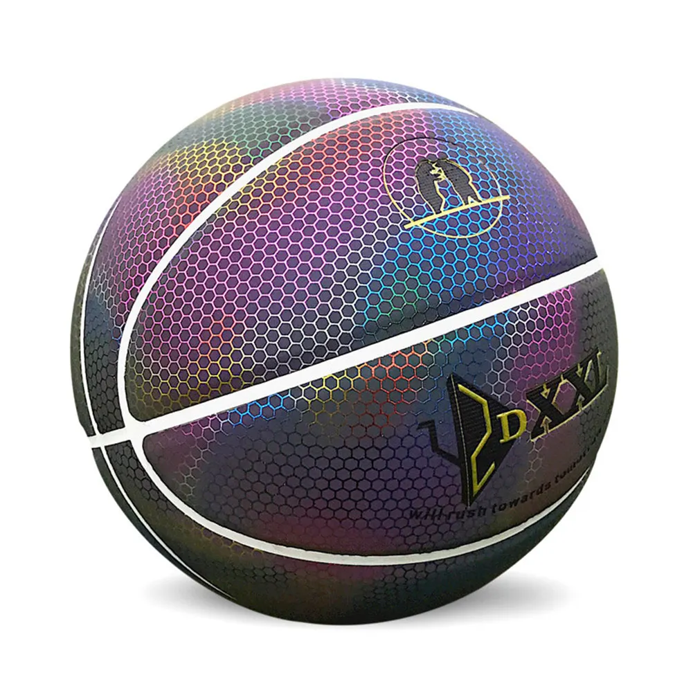 

Hot Rainbow Basketball for Men Luminous Colorful Indoor/Outdoor Game Ball DO2