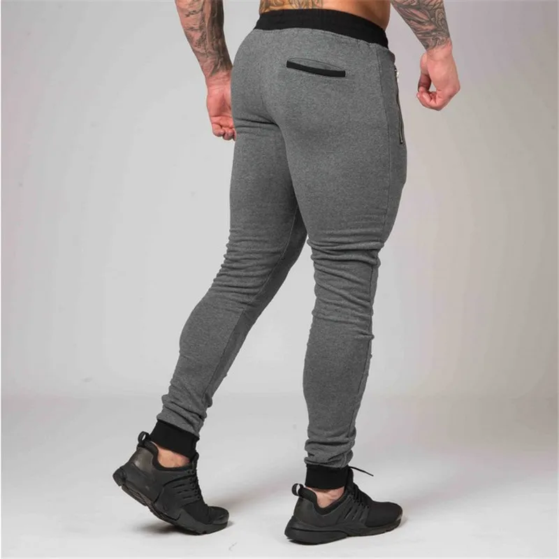 2017 New Mens cotton Sweatpants male gyms Fitness Sportswear Casual Brand trousers Man Joggers Skinny Pencil Pants clothing | Мужская
