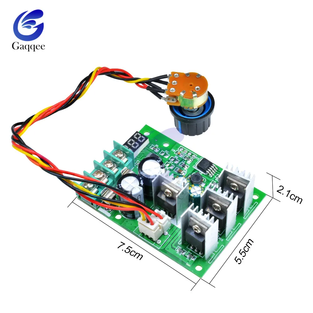 DC 6-60V 30A ШИМ контроллер скорости двигателя постоянного тока регулятор регулируемый светодиодный регулятор скорости двигателя 12V 24V 36V DC 6 V-60 V