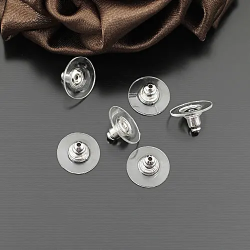 Латунные или железные серьги с пластиковым Круглым Диском 100 шт.|earring component|earring