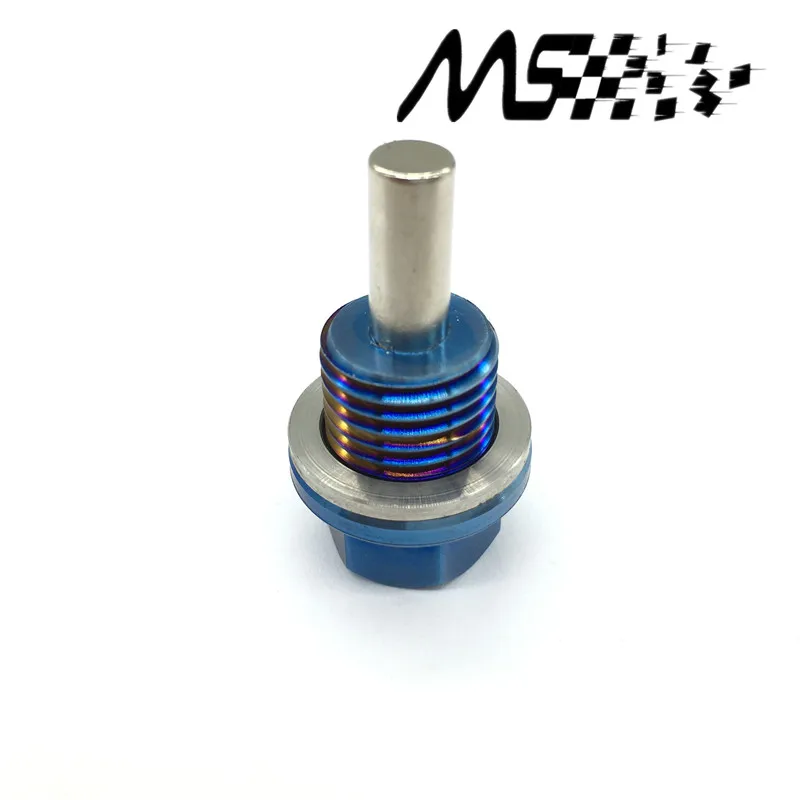 Титановый сплав Магнитная дренажная масляная пробка M14* 1,5 подходит для Suzuki, Honda, mitsubishi, Mazda, audi, hyundai