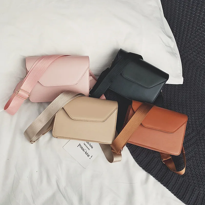 Youda Korean Style Solid Color Flap Bags Ladies Fashion Shoulder Bag Cute Lady Crossbody Package Casual Simple Handbag |