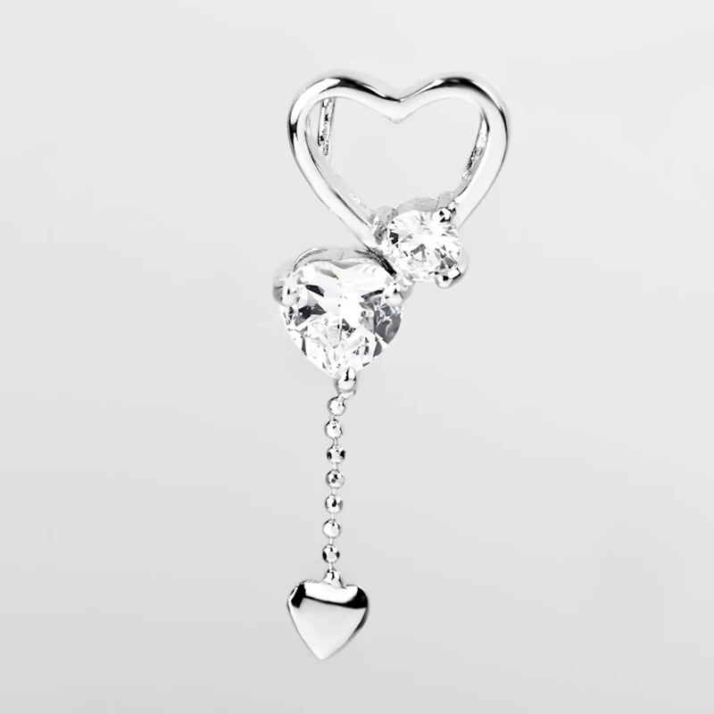 Кулон в виде сердца из стерлингового серебра 925 пробы Очаровательные