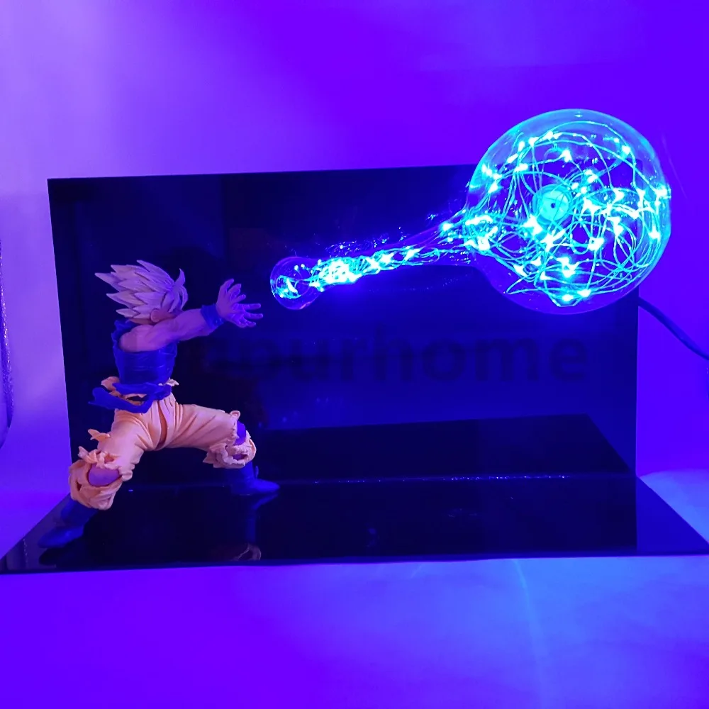 Сон Гоку Kamehameh DIY светодиодный Ночные огни Аниме фигурки из игры Dragon Ball DBZ