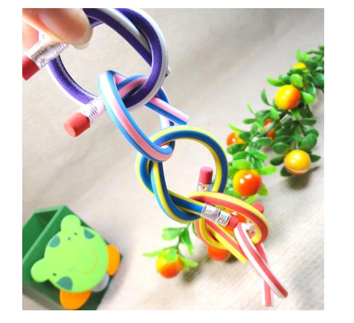 Pencil Colorful Magic Bendy Flexible Soft With Eraser Stationery Student Colored Pencils School Office Supplies Tricks 1Pc | Канцтовары