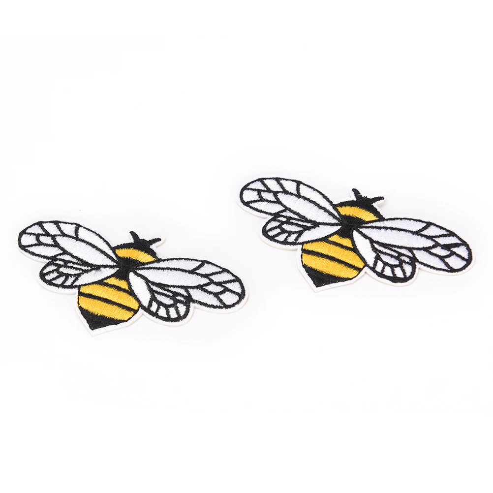 Лидер продаж 1 шт. нашивки в виде пчелы для одежды сумки брюк швейная вышитая