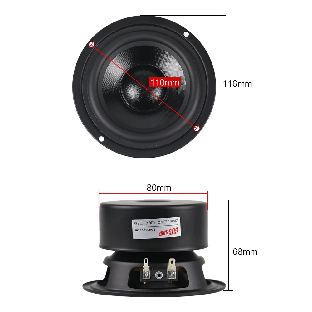 GHXAMP HIFI 4 дюймовый 70 Вт низкочастотный динамик Hi Fi Настольный книжный стеллаж для