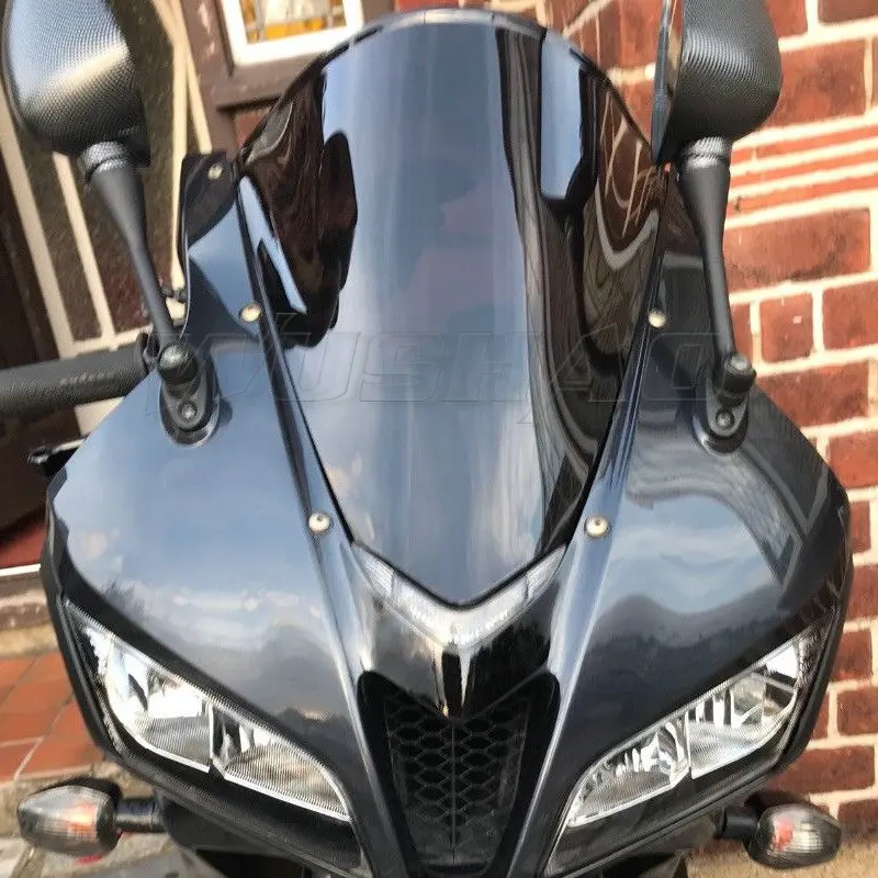 Motorcycle Double Bubble Windshield WindScreen Screen For 2007 2008 2009 2010 2011 2012 Honda CBR600RR F5 CBR 600 RR Black | Автомобили и