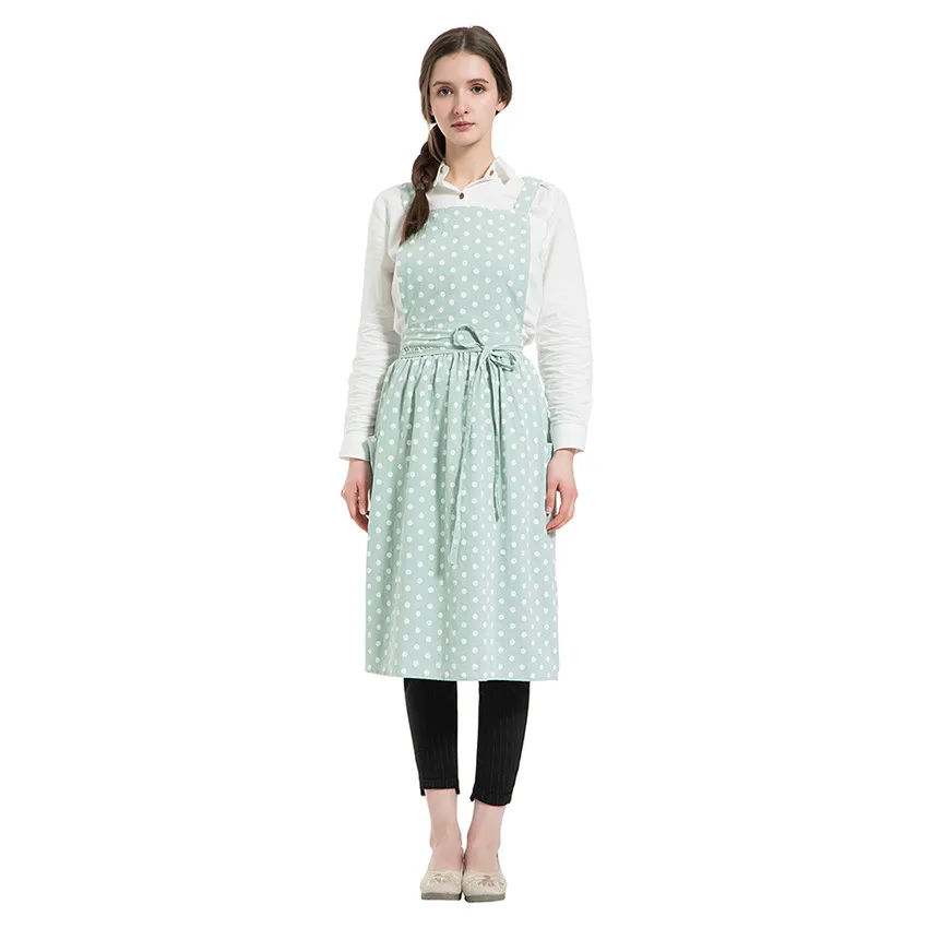 9 Средневековый женский нагрудник фартук Регулируемый хлопковый льняной высококлассный кухонный фартук для приготовления пищи выпечки платья Pinafore - Цвет: 9
