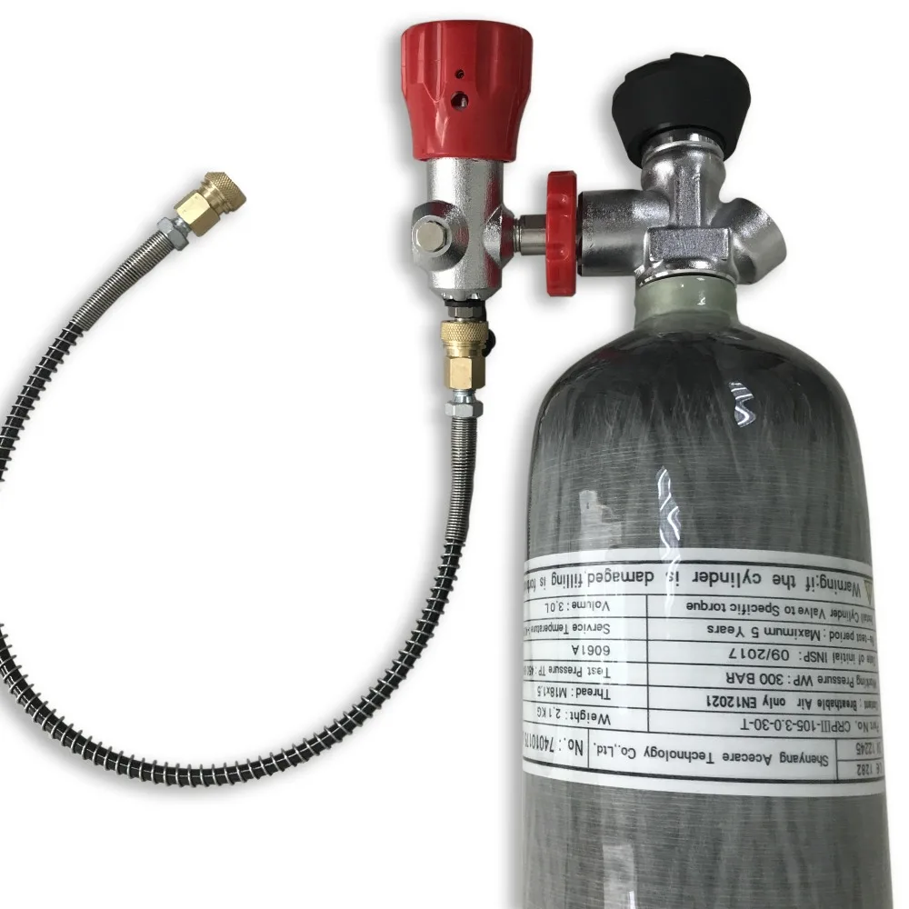 AC103301 Carbon Fiber Cylinder 4500Psi 3L Air Tank Compressor Oxygen Pressure Valve For Diving Fire Extinguisher | Безопасность и