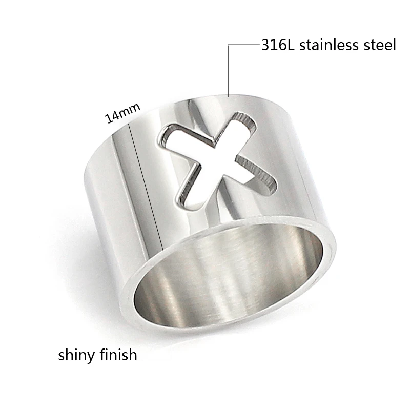 Couya Brand Blank Cross Ring 2017 Summer Unique Design 316L Stainless Steel Hollow Women Rings Fashion Jewelry|women fashion rings|women ringscross