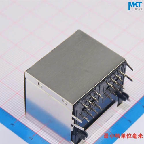 

50Pcs 2x2 Ports 59 Series Stack-up Female RJ45 Ethernet Network LAN PCB Socket Connector Jack