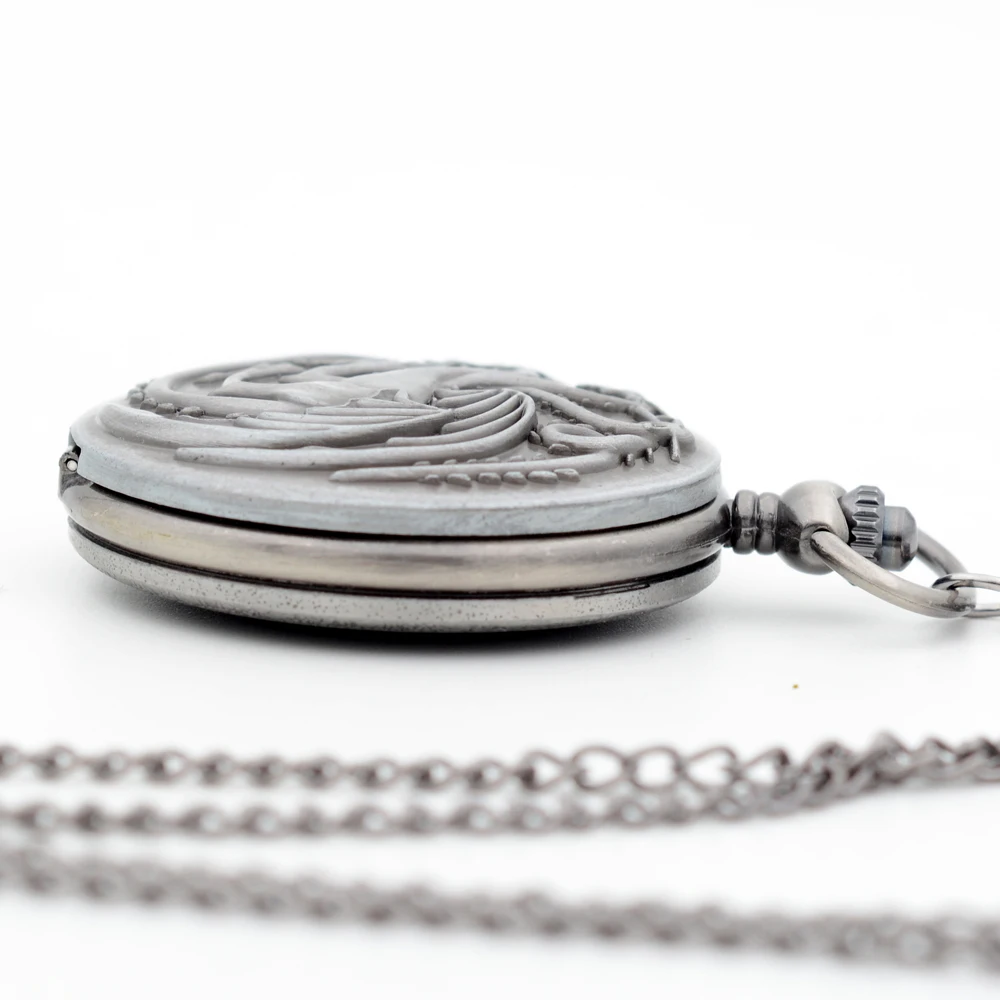 Винтажный Дом Таргариен песня Льда и Огня серебристо-серые кварцевые карманные