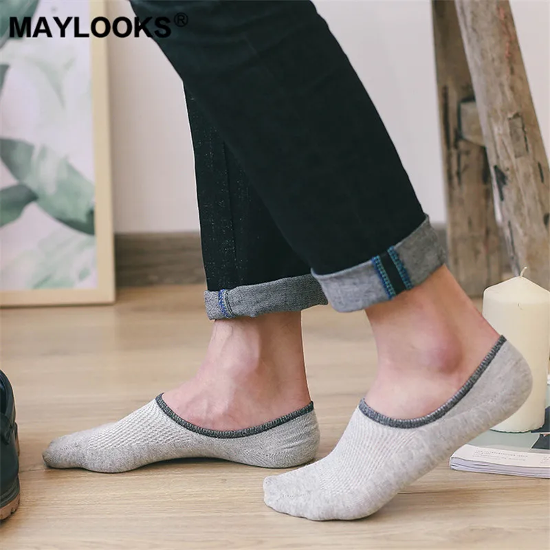 Maylooks/Новинка сезон весна-лето силиконовые Нескользящие невидимые носки-башмачки