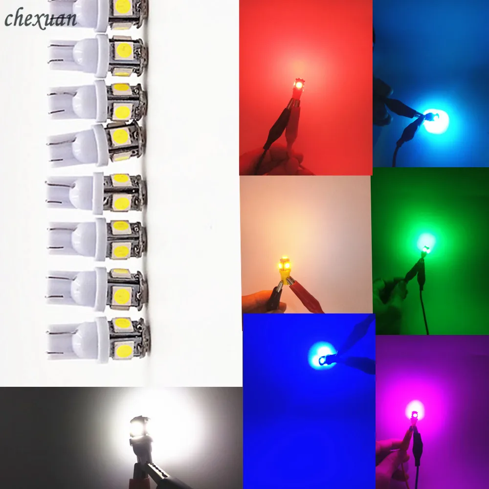 CSCSNL 10 шт. T10 светодиодный W5W 5050 5SMD 192 168 194 белый светильник s автомобиль клиновая