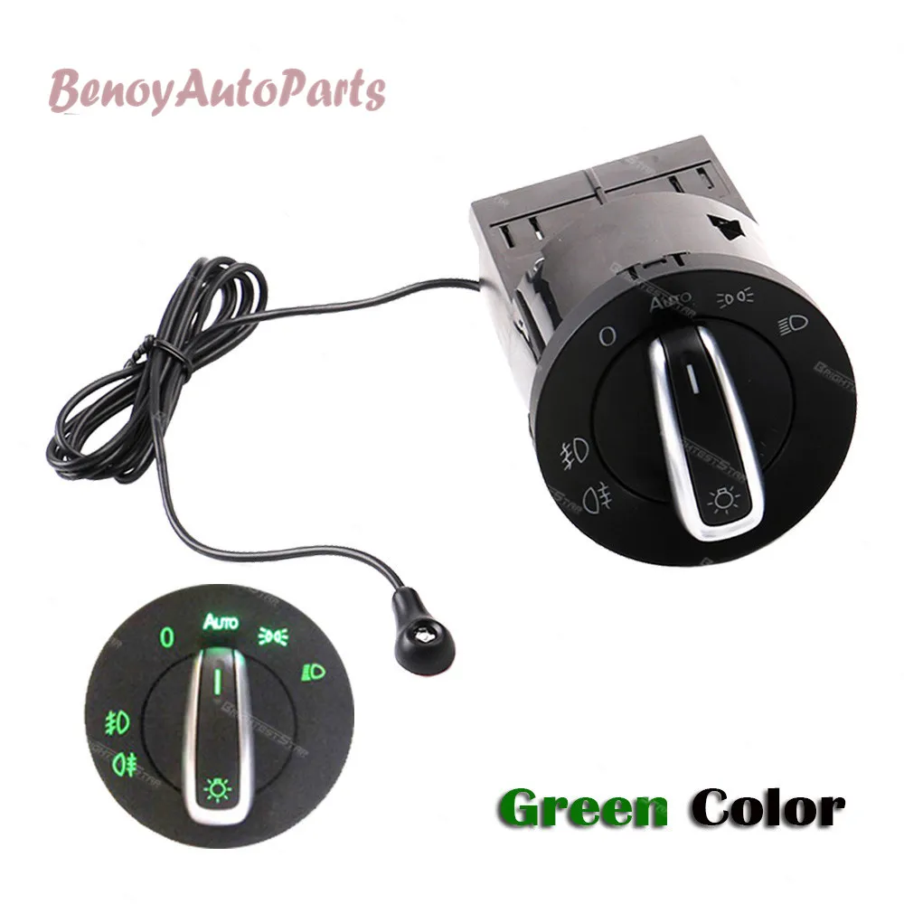 Green Color Автоматический головной светильник, светильник, переключатель, модуль датчика для VW Golf Jetta MK4 Passat B5 Polo Bora Bettle для Skoda Fabia - Цвет: Green Color