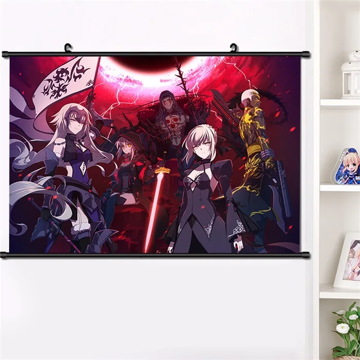 F Японская игра-аниме Fate/stay night Saber Alter FGO настенный Свиток Плакат манга настенные подвесные плакаты украшение дома 40*60 см - Цвет: F