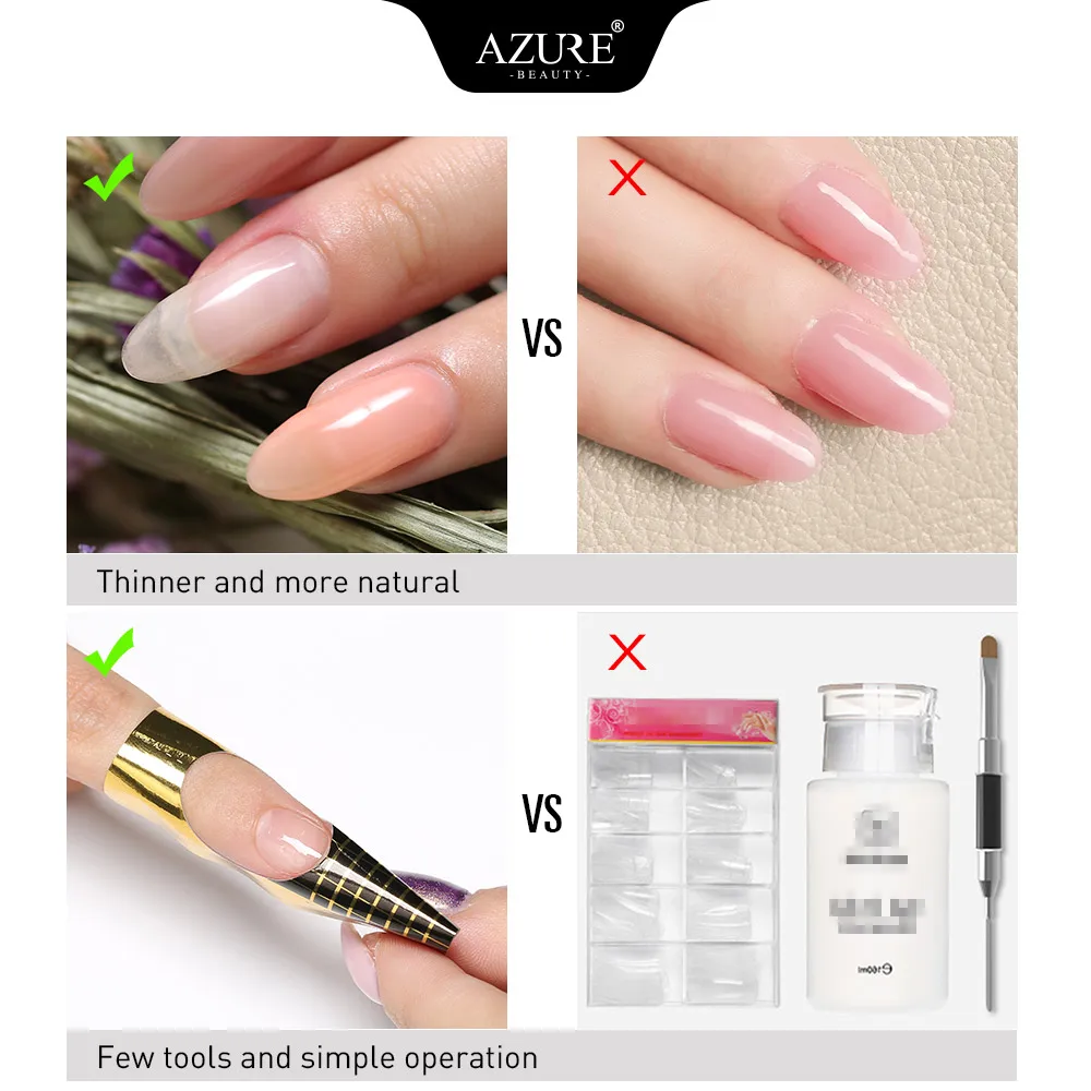 Azure Beauty новинка 10 мл Быстросохнущий гель для ногтей УФ LED жесткий замачивания