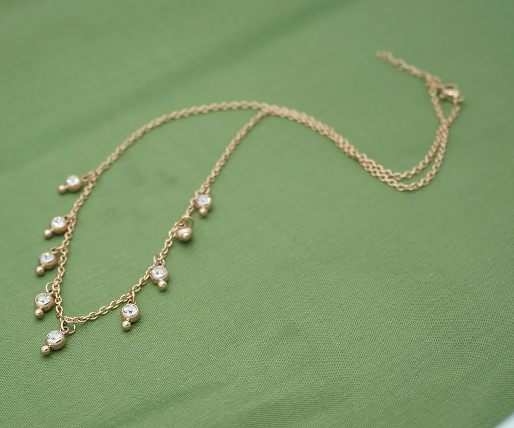 Модное большое маленькое ожерелье из нержавеющей стали с кисточками для женщин