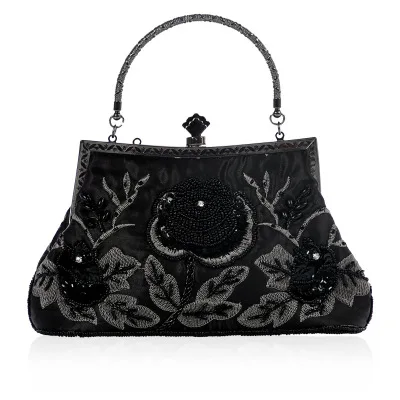 Винтажная женская сумка с цветочной вышивкой сумки на плечо блестками и