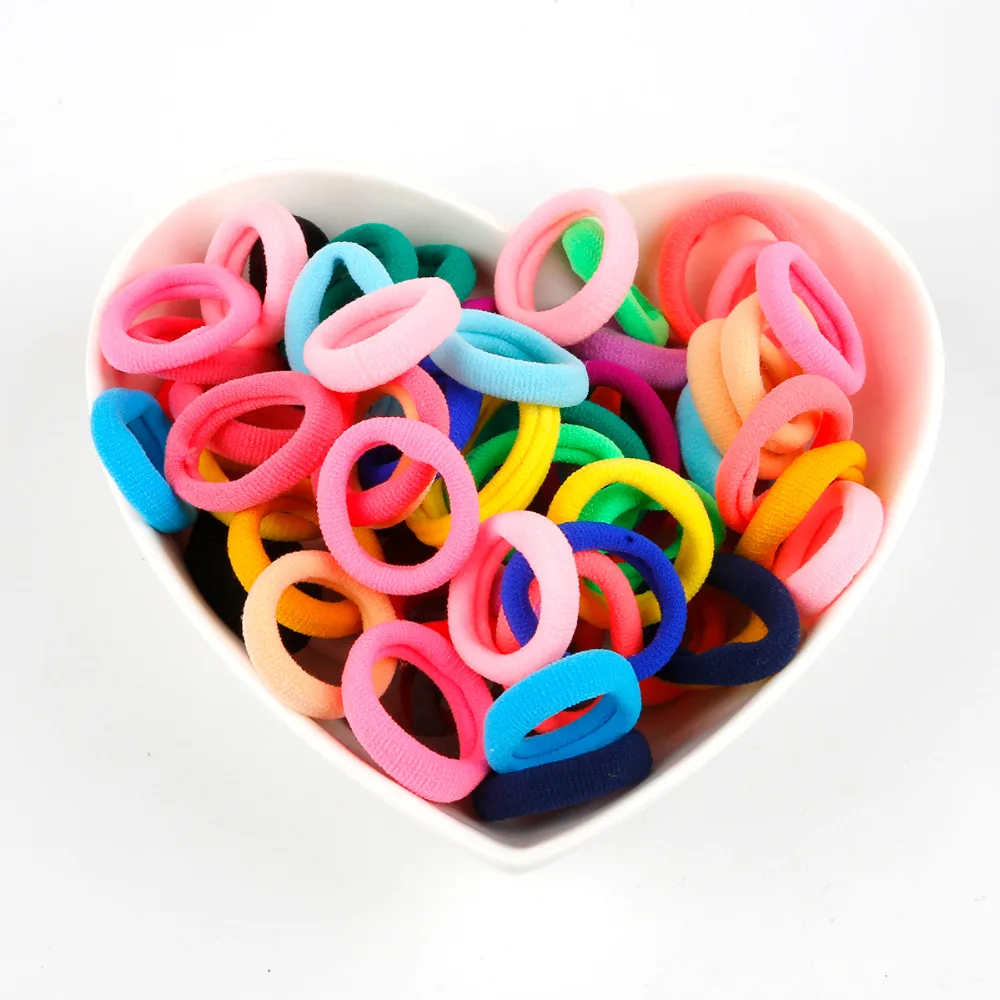 Красочные 40 шт./лот аксессуары для волос девочек резинки эластичные волосы