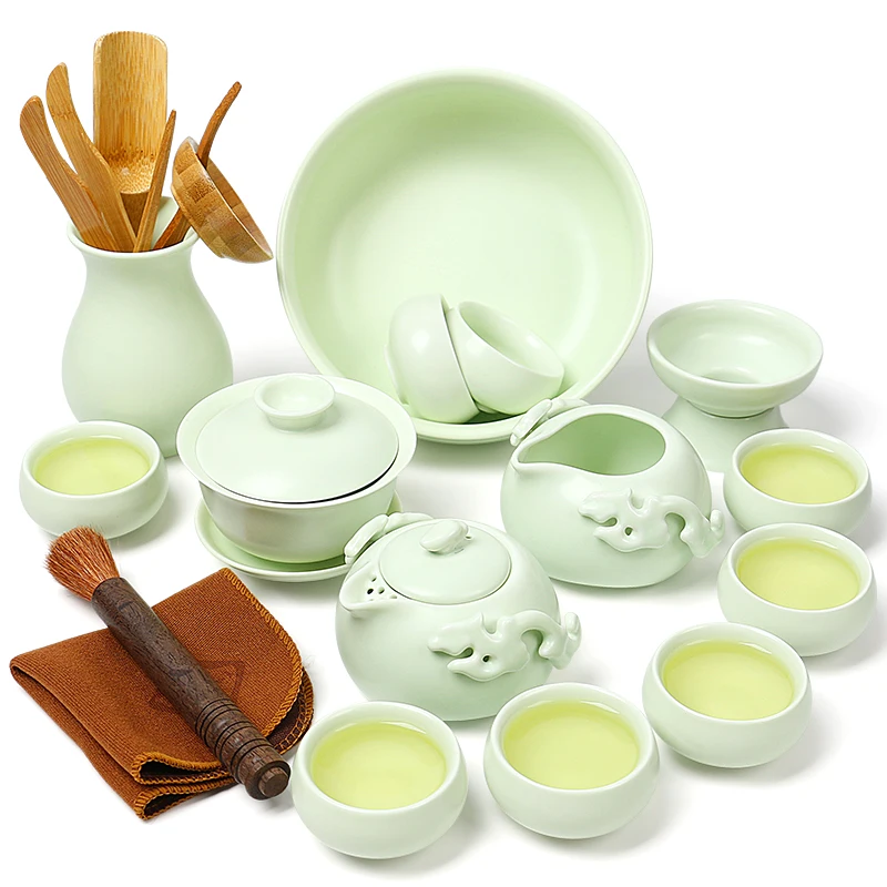 

Ceramic kiln tea set kung fu tea sets teapot teacup boutique luxury gift ceramic tea cups teapot