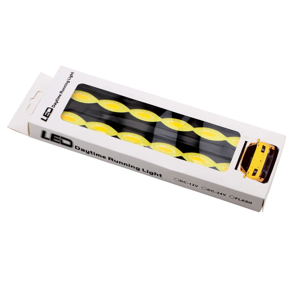 YM E Bright 2 пары 12 в белый + янтарный 205 мм 120 SMD COB 4 Вт дневные ходовые огни лм дневной