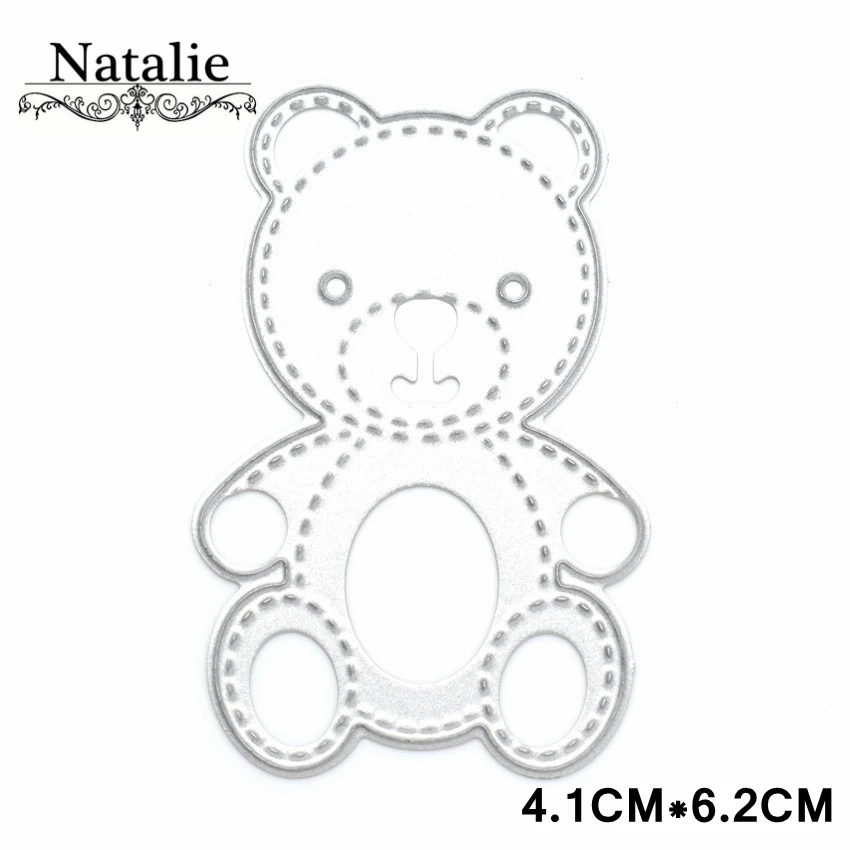 Маленькие Медвежонок металлические режущие штампы для скрапбукинга подарочные