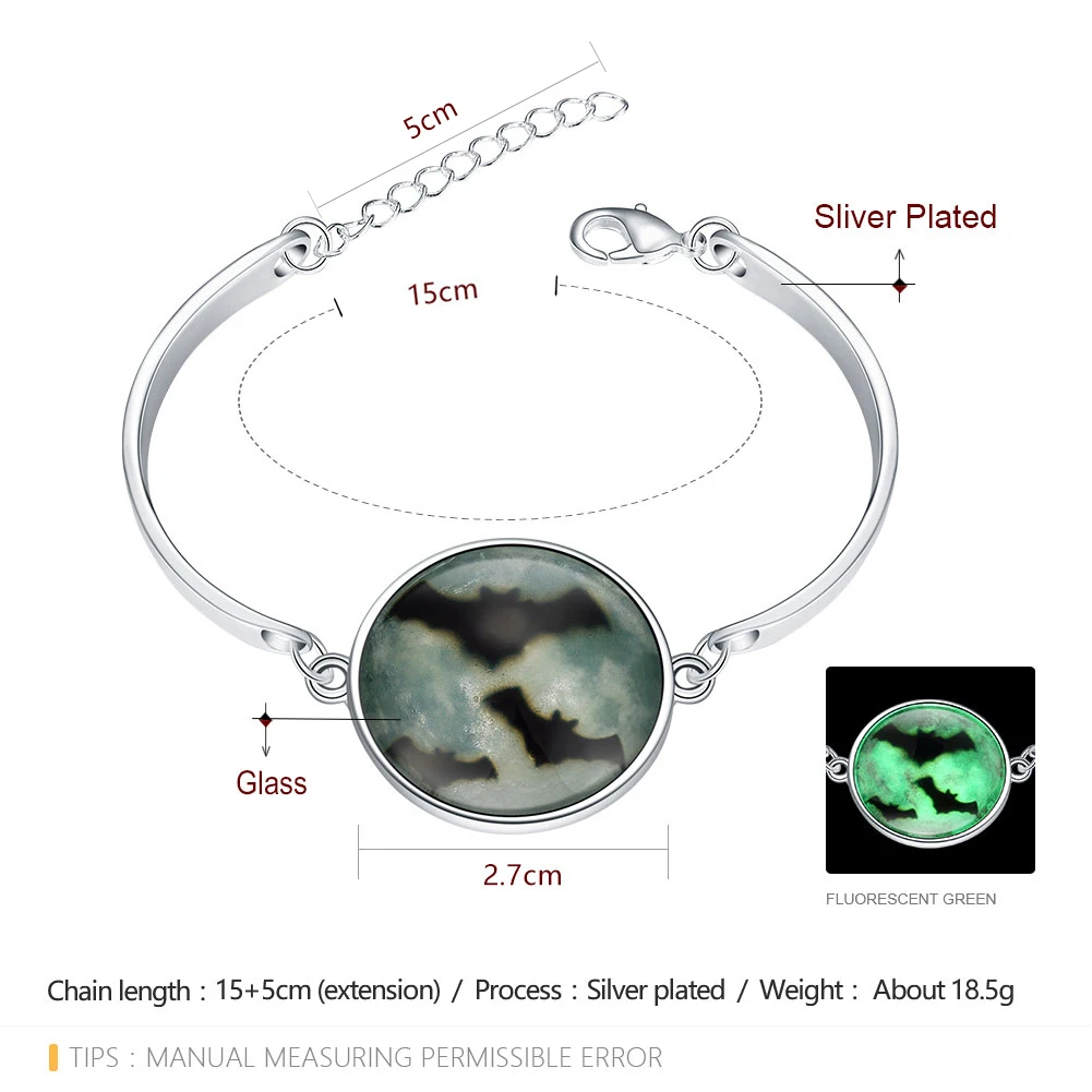 Хэллоуин флуоресцентные зеленые pulsera bransoletki boheme смешивания homme человек
