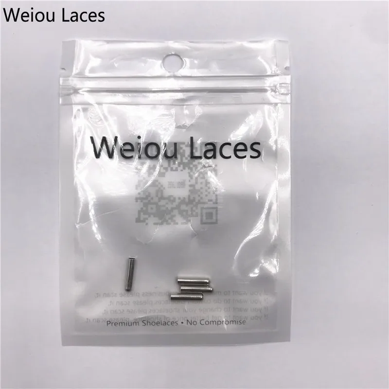 Weiou 4 шт./1 комплект 3*12,7 мм пуля металл Aglets для одежды аксессуары шнурки обувные наконечники для шнурков Сменная головка для шнурков