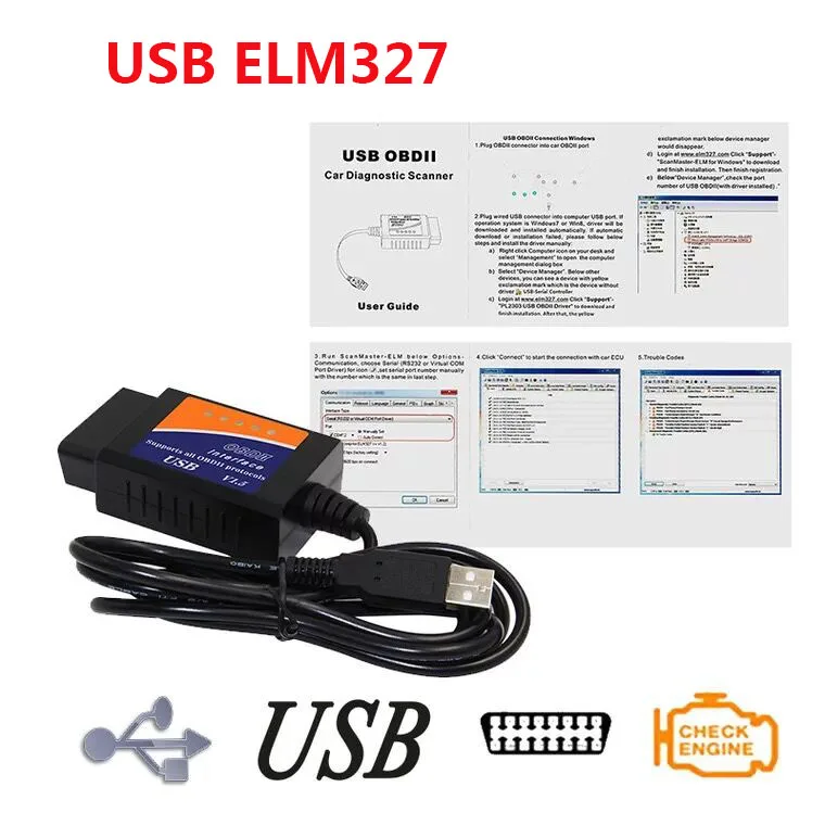 Диагностический сканер MINI USB ELM327 V1.5 OBD2 автомобильный диагностический интерфейс