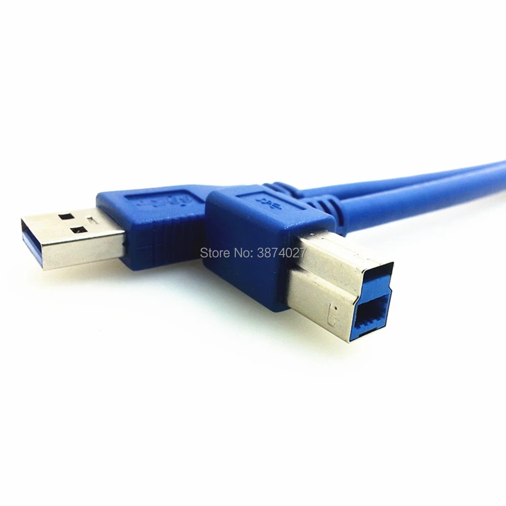 Высокое качество USB 3 0 A Male to B 90 градусов правый угол принтер кабель 60 см/0 6 м|cable